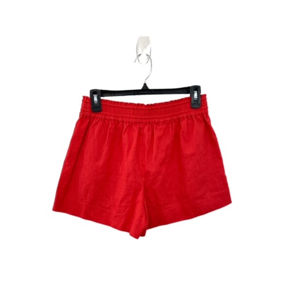 NWT J.Crew Coral Linen Blend Pull-On Side Tie Casual Shorts Size XS - Picture 3 of 7